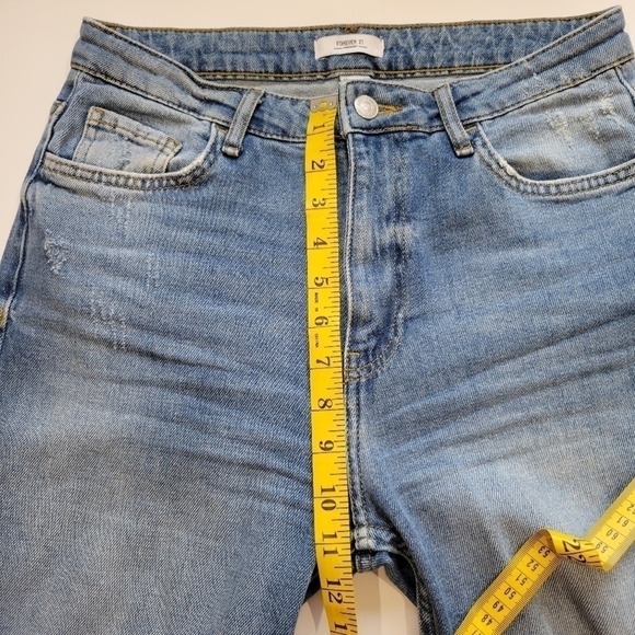 Forever 21 Light Blue Distressed Flare Jeans Size 28 Y2K 90s Cool Girl - Picture 10 of 10